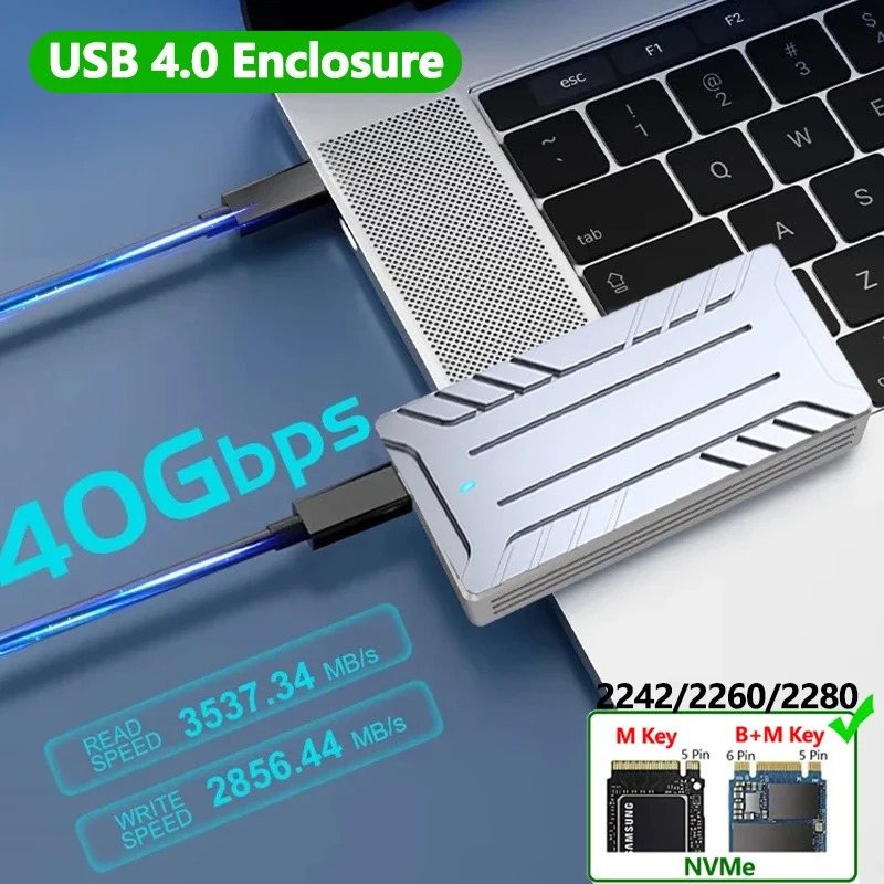 USB4 40Gbps M.2 NVMe SSD Enclo - огляд і ціна Thunderbolt 4 External Ssd 4Tb